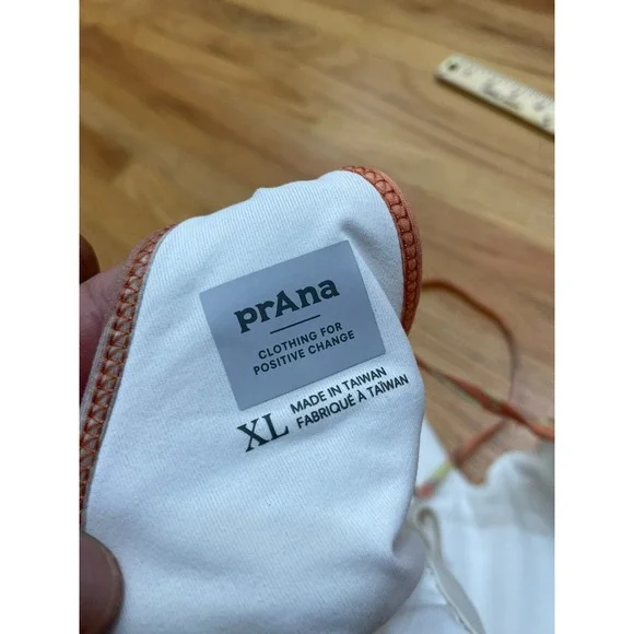 PrAna Women's XL Orange Dress Polyester Tropical Racerback Tank Summer Cocktail - Picture 8 of 10